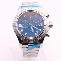 Wholesale top store jason007 watches men BLACK DIAL SS watch avenger seawolf chronograph quartz Battery sports mens dress wristwatches