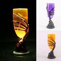 Wholesale LED Ghost Claw Cup Halloween Party Supplies Plastic Horror Ghost Glass Bar Club Lighting Flashing Cups Champagne Wine Beer Mug WX C44