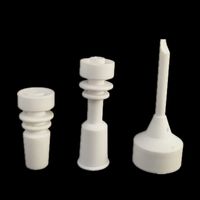 Wholesale 1set Ceramic nail Carb cap dabber Glass Bong wax pen tools rig rigs oil dab male famele mm mm bongs bowl water pipe smoking accessory