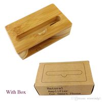 Wholesale U I Premium Natural Bamboo Wooden Holder for cell phone Handmade wood holder for mobile phone accessrios Wooden speaker