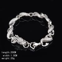Wholesale Hot sterling silver dragon chain bracelet MM X20CM cool street style fashion jewelry Christmas gifts low price