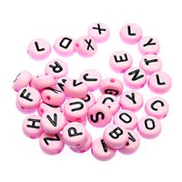Wholesale Mixed Acrylic Beads x7mm Flat Round Alphabet Beads quot A Z quot Letter Spacer Beads For Jewelry Making Pacifier Clip DIY Accessories