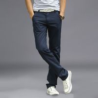 Wholesale New Fashion Mens Straight Cargo Pants Chinos Men Casual Slim Fit Spring Army Green Trousers Clothing Big Size