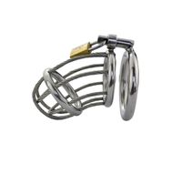 Wholesale Male Standard Stainless Steel Chastity Cage Men s Medium Size Wire Rope Locking Belt Device Hot Selling Metal Sexy Toys DoctorMonalisa CC049