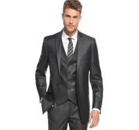 Wholesale Wedding tuxedos Hote sale classic groom tuxedos Modern Men s morning dress Gentleman Gun collar wedding suits Jacket pants vest