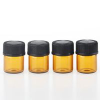 Wholesale Top Quality ml Mini Amber Glass Essential Oil Sample Bottles CC Small Perfume Dropper Bottle with Plug and Caps Free DHL