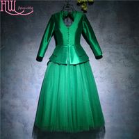Wholesale Emerald Green Real Photo Tea Length Dresses Evening Wear Long Sleeves Formal Wedding Guest Dress Cheap Mother Of The Bride Dress