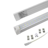 Wholesale Double Row ft LED Lights T8 integrated tube w SMD LED Light Bulbs lm w m led lighting fluorescent lamp fixture