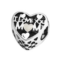 Wholesale 2017 Mother s Day Silver Beads DIY Fit Pandora bracelets Authentic Sterling silver Charms i love you mum LIKKSL