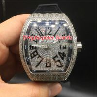 Wholesale Silver Full Diamond Watch Luxury Gentleman Waterproof Man Watch automatic best grade men s wristwatch stainless steel diamonds case watches