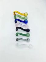 Wholesale Color s pot glass oil burner pipe thick glass pyrex oil burner pipe for smoking tobacco clear glass tube water pipes hand pipe hookahs