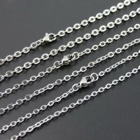 Wholesale 100pcs Fashion Women s Jewelry in Bulk Silver Stainless Steel Welding Strong MM MM Oval Rolo Link Necklace Chain Tiny