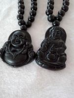 Wholesale Natural light black jade Buddha kwan yin pendant jadeite grade A couple jade manufacturers selling men and women A9