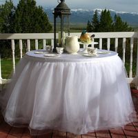 Wholesale White Tulle Table Skirt Tutu Table Skirt For Wedding Birthday Party Cake Table Accessories Custom Made Wedding Decorations