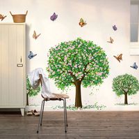 Wholesale Eco Friendly Stickers Wallpaper Children Kid Room Cute Hot Sale Decor Large Decoration Adhesive Child Bedroom Tree Country