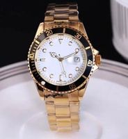 Wholesale 2017 Hot Automatic Date Men Gold Watch Luxury Fashion Men And Women Steel Band Quartz Movement Clock Gold Silver Leisure Wrist Watch