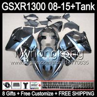 Wholesale 8gifts For SUZUKI Hayabusa GSXR1300 GSXR MY3 gloss blue GSXR GSX R1300 Fairing TOP blue black Kit