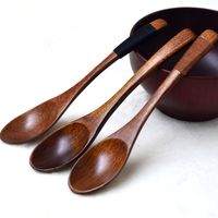 Wholesale Mini Wooden Spoons for Dessert Ice Cream Small Wood Spoon for Kids Children Spoon Wooden Cutlery Tableware Flatware