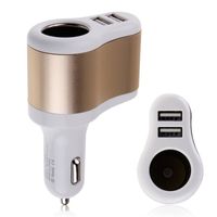 Wholesale Dual USB Car Chargers v A Compatible For iPad iPhone Samsung Xiaomi Uiversial Car Cigarette Lighter Power Socket Auto Adapter