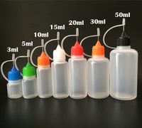 Wholesale Empty Plastic Needle Bottle ml ml ml ml ml ml ml PE E cig liquid Dropper Bottles With Colorful Screw Metal Needle Cap