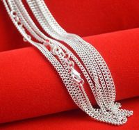 Wholesale Fashion Sterling Silver mm Curb Chain Necklace Men Lobster Clasps Chains Jewelry Inches