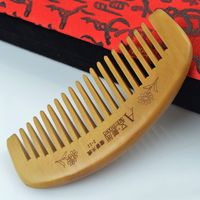 Wholesale Sandalwood wooden comb tooth long x5cm fine curved back shape natural sandalwood wooden comb