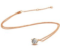Wholesale Top Quality Simple Style Crystal Pendant Necklace Rose Gold Color Fashion Jewellery Crystal Beautyful Nacklace