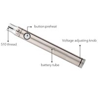 Wholesale mAh L10 Preheat Battery Black SS Colors Operated LED Lighting Portable Battery co2 atomizer Thick Oil vaproizer