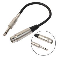2Stück 3-Pin-Stecker auf 1//4 /"6,35 mm Stereo-Buchse Audio-Kabel Mikrofon-Adapter