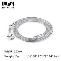 Wholesale Promotion Silver Necklace Fashion Snake Chain Necklace Simple jewelry mm Necklaces inches