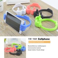 Wholesale New universal Mount cell mobile phone Mounts Holders Lazy Bracket stands for Smart Phone thumb fashion design with retail packages