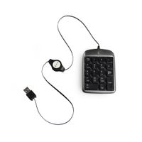 Wholesale New Mini USB Keys Portable Numeric Keyboard Number Key Pad with Retractable Cable