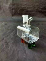 Wholesale Mini small square glass hookah bongs accessories Unique Oil Burner Glass Bongs Pipes Water Pipes Glass Pipe Oil Rigs Smoking with Dropper