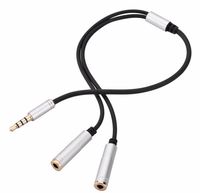 Wholesale Hot sale Heapphone Splitter Cable of mm Jack Male to Female Dual Y Splitter Earphone Headphone Audio Cable extended cable Adapter