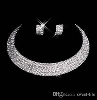 Wholesale 15035 Designer Sexy Men Made Diamond Earrings Necklace Party Prom Formal Wedding Jewelry Set Bridal Accessories In Stock