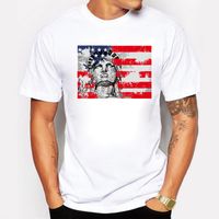 Wholesale Statue of Liberty Design Men T shirt Nostalgic USA Flag printed T shirts For Men Tops Custom Printed Short Sleeve Swag Tees