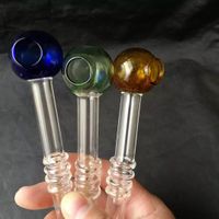 Wholesale Spiral thickened blister straight burner Glass bongs glass water pipe smoking oil rig ash catcher Oil Burner