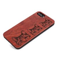 Wholesale U I For Apple iPhone s Plus Pro Phone Cases Shockproof Wooden TPU Cute Pattern Laser Custom Engraving HotSales Back Cover Shell