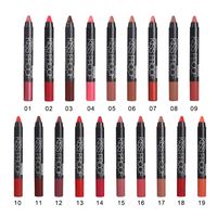 Wholesale pro Long lasting Soft Lipstick Colors Powdery Matte Lip stick Pencil Makeup Matte Lipstick Pencil sharpener