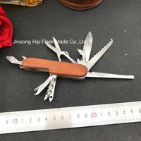 Wholesale wood wrapped metal Wine knife corkscrew wine opener fucntion knife