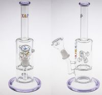 Wholesale 24cm Cheap Glass Bongs Water Pipes With Bowl mm Gear Percs Recycle Oil Rigs Glass Bongs Handblown Smart in stock Smoking Hookahs