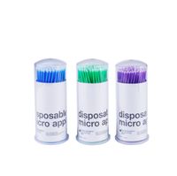 Wholesale pack Disposable Micro Durable Brush Eyelash Extension Individual Applicators Mascara Brush One off Medical dental Stick