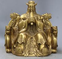 Wholesale Chinois Mythe en laiton Dragon Roi Longwang Seigneur Pluie Dieu Bouddha Statue sculpture