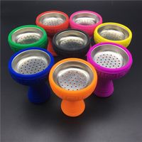 Wholesale NEW ONE Hole Silicone Shisha Hookah Bowl Silicone Head For Shisha Charcoal Hose Moth Tips Ceramic Bowl Foil