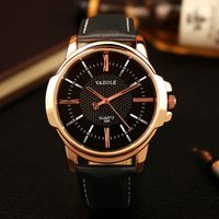 Wholesale NEW YAZOLE Rose Gold Wrist Watch Men Top Brand waterproof Luxury Famous Wristwatch Male Clock Quartz Watch Hodinky Quartz watch Relogio with box