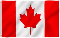 Wholesale 90x150cm Canada Flag Vivid Color and UV Fade Resistant Polyester Canadian National Garden Banner with Brass Grommets