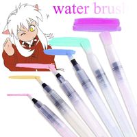 Wholesale 6Pcs Art Supplies writing brush Different Shape Barrel Water Pen Watercolor Painting Promotional Pen Calligraphy Drawing