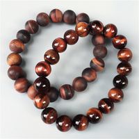 Wholesale 10mm red tiger eye beads bracelet Elastic bracelet gemstone bracelet bead bracelet matte or polished stone beads