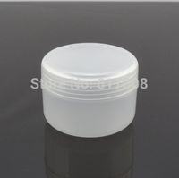 Wholesale g round PP empty cosmetic containers ml transparent plastic jar plastic bottles for pharmaceutial100pc