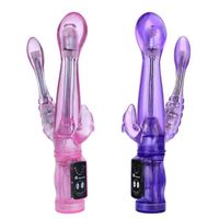 Wholesale Sweet Weapons Double Vibrators Speed Bendable Double Penetration Rabbit Vibrator Anal G Spot Stimulator Sex Toys for Woman